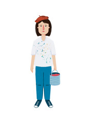 Ilustración de artista mujer