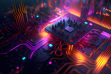 electronic circuit board with processor
