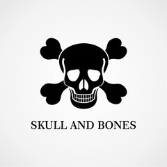 skull head logo vector template illustration design
