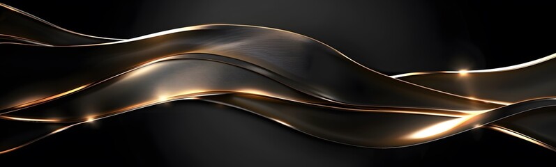 golden black wave marble background