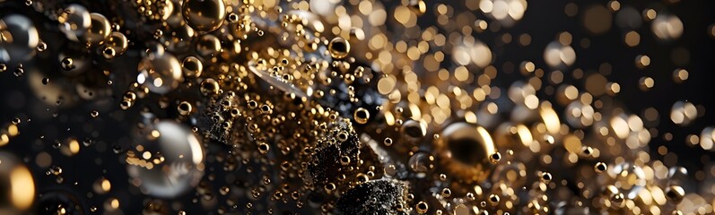 golden black wave marble background