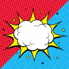 Comic book versus template background, classic pop-art style, superhero battle intro, halftone print texture