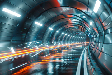 Modern highway tunnel underpass
