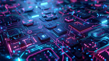 Close Up of a Computer Circuit Board