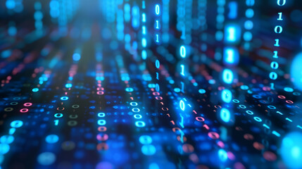 Blue and Black Background With Numbers