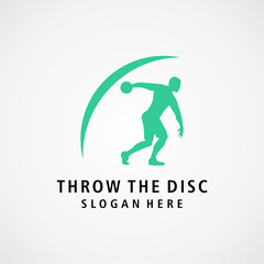 throw the disc logo symbol vector illustration design