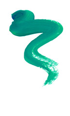 Green brushstrokes. Hand painted. No background.