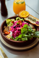 ensalada de hojas