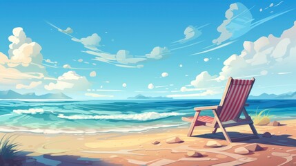 summer sea landscape and beach vacation background Holiday summer beach background