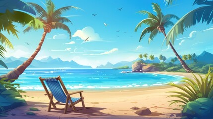 summer sea landscape and beach vacation background Holiday summer beach background