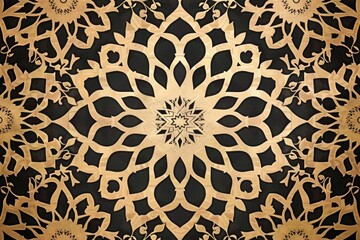 Seamless islamic pattern traditional arabic on ceramic tile on wall