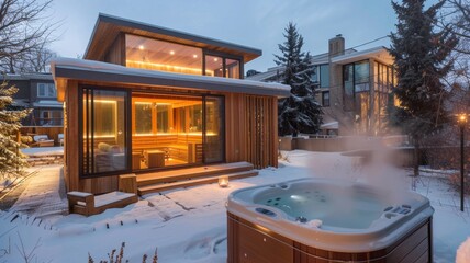 backyard sauna and cold plunge