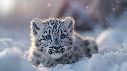 ユキヒョウの子供