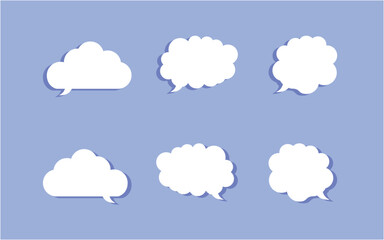 Speech bubble set dialog baloons in differents shapes design template
