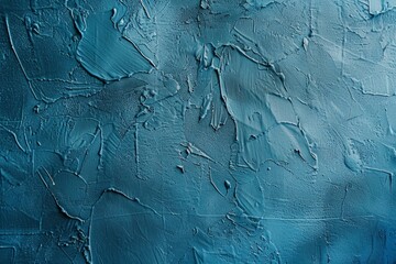 Heavily brushed, patterned blue wall with pronounced surface texture. Interior design concept - Powered by Adobe