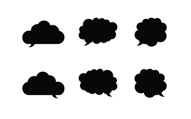 Speech bubble set dialog baloons in differents shapes