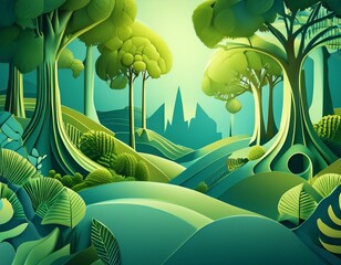 World Environment Day. Happy Earth Day. Green Environment, Green Nature, Green Energy. Save planet concept .