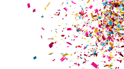 Fototapeta premium confetti isolated on white background, Clipping Path, pen tool, white