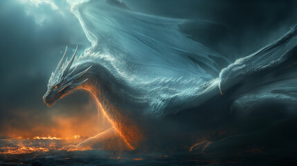 空を飛ぶドラゴン