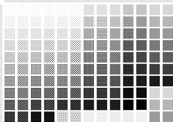 Simple basic pattern set of 130 seamless vectors