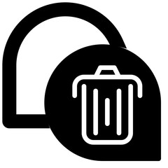 Obraz premium Remove Comment icon, glyph icon style