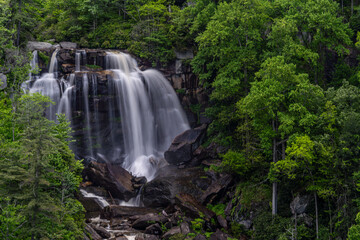 Whitewater Waterfalls on a cloudy day