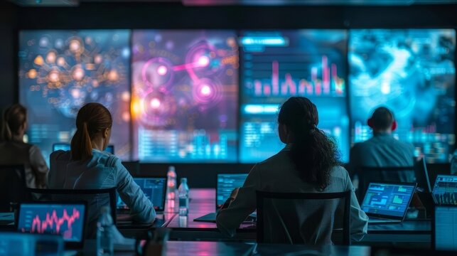 A cybersecurity training session with employees learning about phishing attacks,