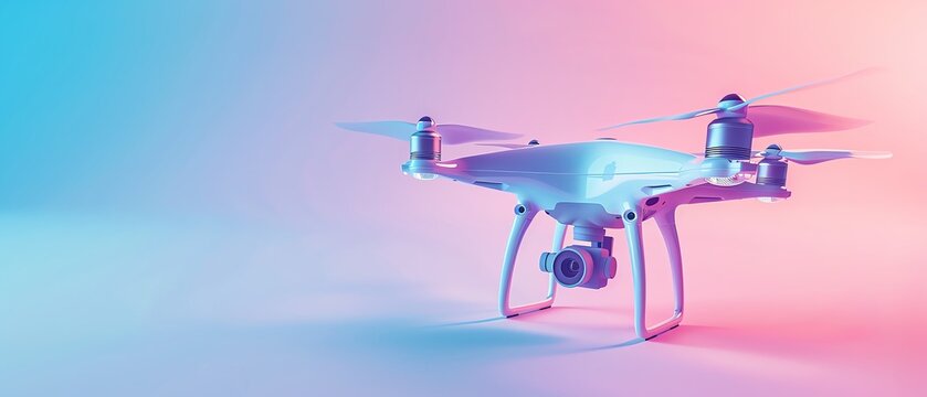 Drone ,with Pastel Periwinkle background,free space, with copy space for text