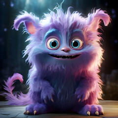 Obraz premium Cotton Candy Monster