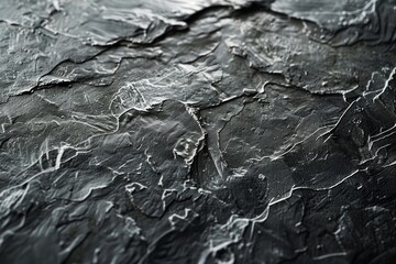 Fototapeta premium Close-up of shiny black surface with wave pattern. Texture design concept