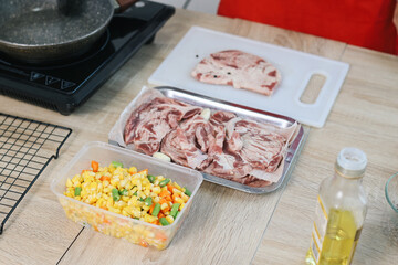 Preparing To Cook Beef Steak With High Quality Ingredients at The Kitchen 