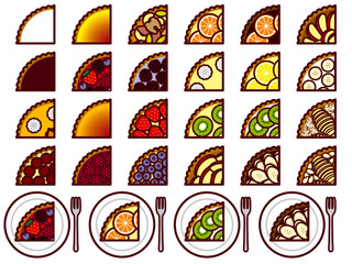 タルト、1/4セット