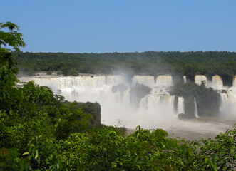 Iguazu Falls, the largest series of waterfalls of the world