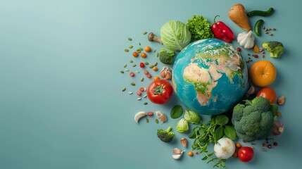World Vegetarian Day Concept. Background for Healthy Food Concept
