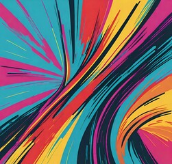 Obraz premium abstract colorful background, design, art, vector, wallpaper, illustration, light, bright, explosion, pattern, texture, paint, backdrop, colors, swirl, yellow, line, decoration, flower, pink, star