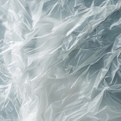 Obraz premium White plastic bag laid out on a vibrant blue surface. Environmental waste concept