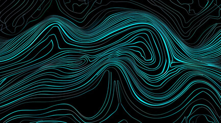 抽象的な青の波線の背景