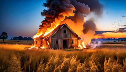 Burning Barn