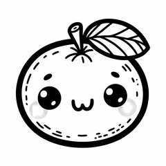 Obraz premium Fruit Fun: Simple and Cute Coloring Pages