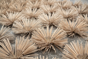 Incense production by villagers in rural Thailand