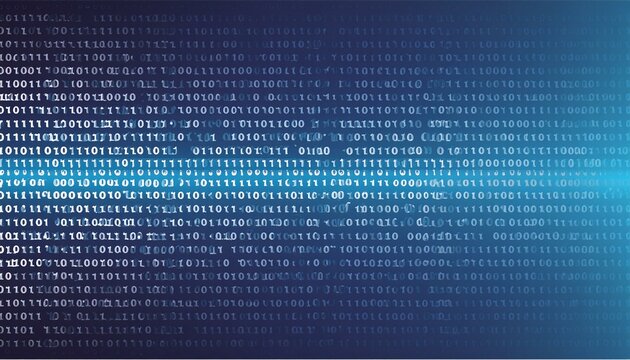 Colorful background blue binary code, code used in digital computers, based on a binary number system in which there are only two possible states