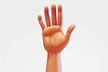 Obraz premium A hand is raised in the air, with the fingers spread wide generated by AI