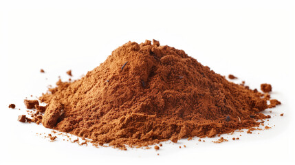 cocoa powder isolated on white