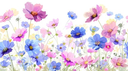 Ethereal garden where floating flowers sway gently with each breeze.