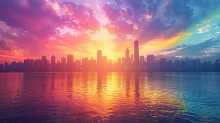 Fototapeta premium LGBTQA+ , LGBT : A group of people dancing freely and expressing themselves at a Pride after-party, filled with colorful lights.