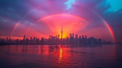 Fototapeta premium LGBTQA+ , LGBT : A group of people dancing freely and expressing themselves at a Pride after-party, filled with colorful lights.