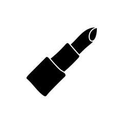 Women beauty make up lipstick black hand drawn icon