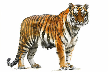 Obraz premium tiger vintage drawing illustration artwork