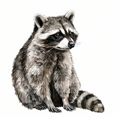 Obraz premium raccoon vintage drawing illustration artwork 