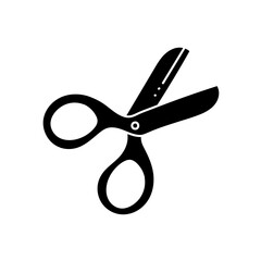 Scissor black hand drawn icon